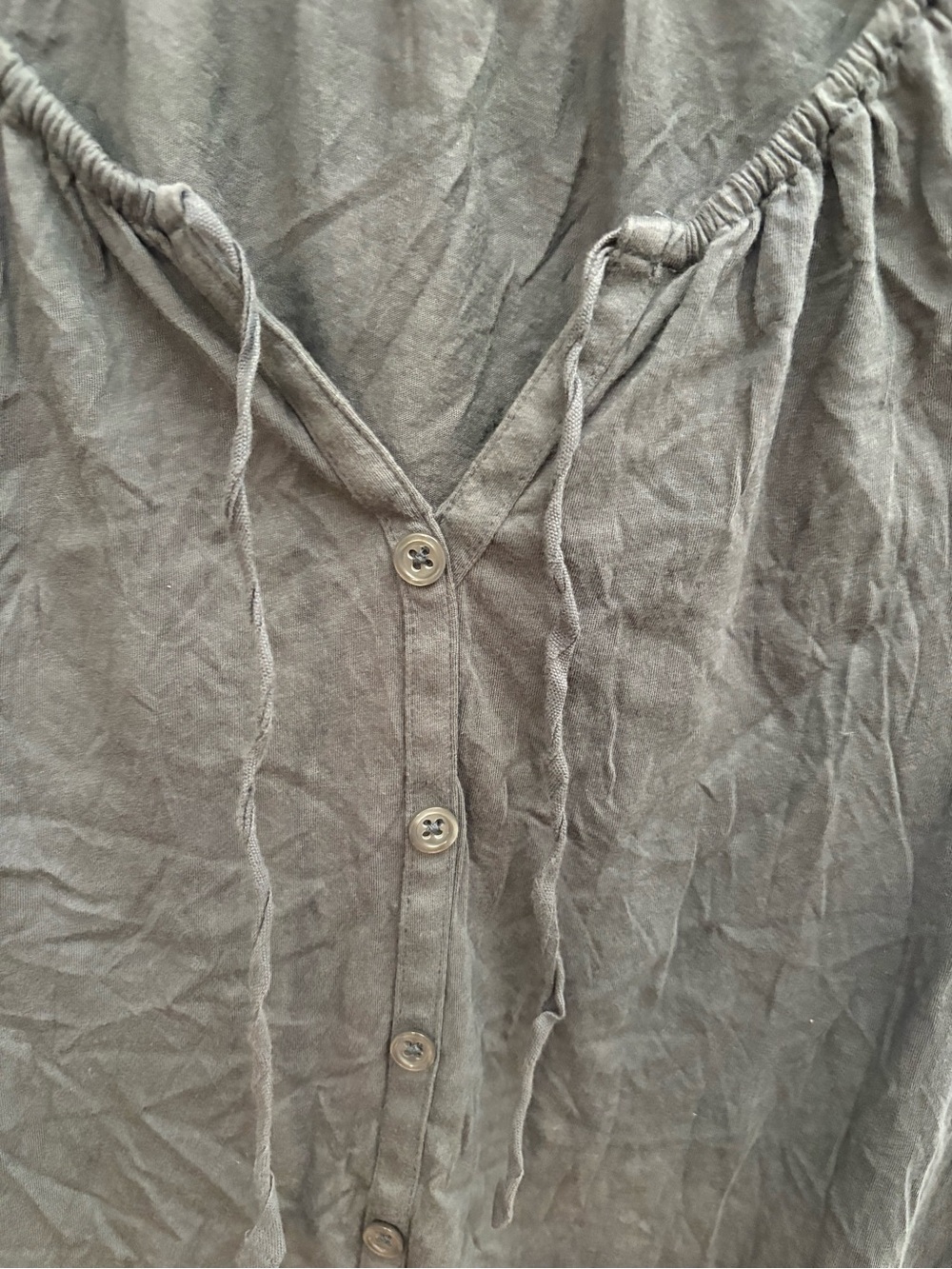 LOFT Charcoal Sleeveless Button-Front Camisole - Picture 2 of 4